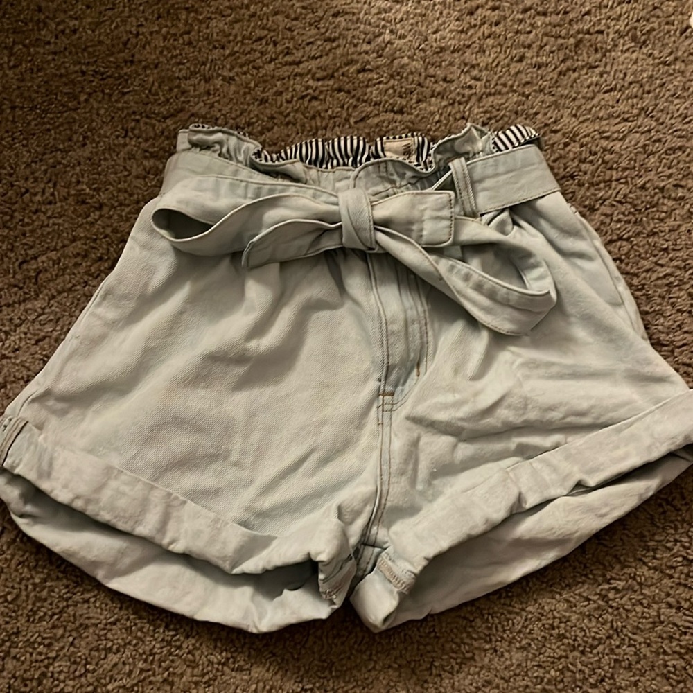 High waisted “Paper Bag” Shorts